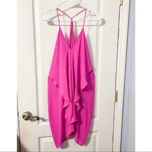 Hot Pink Draped Dress